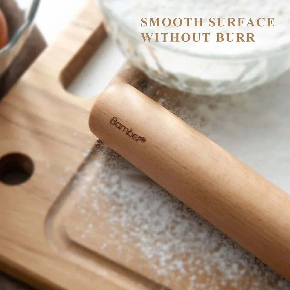 Mini Wood Rolling Pin for Baking Small Wooden Rolling Dowel Stick Dough Roller f